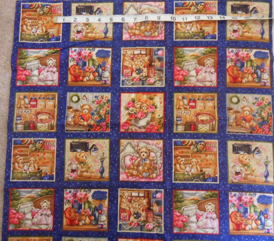 25  3" Teddy bear pictures fabric
