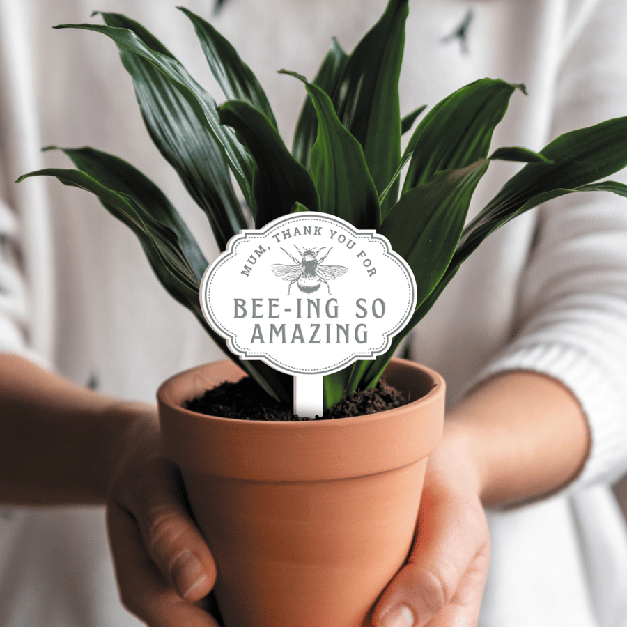Bee-ing Amazing - Nouveau Plant Tag: Cute Personalised Mother's Day Gift Mum