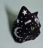 Larger than life felt cat head wall mount 'Belladonna Moonwhisker' - Image 2