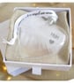Mum Memorial Feather Bauble, In Memory of Mum, Heart Glass Christmas Ornament, R - Image 9