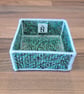 Container for small desk items - green and black fill with geometric motif - Image 2