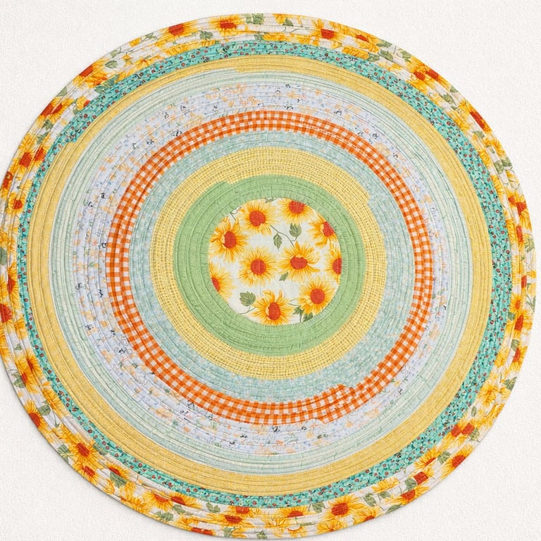 Sunflower Swirl - jelly roll rug