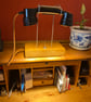 Banker’s Desk Lamp, Repurposed WW2 Army Field Telephone Bakelite Handset - Image 1