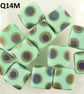 10 colours - Sterling silver & 10mm slab Czech glass drop earrings in a gift box - Image 3