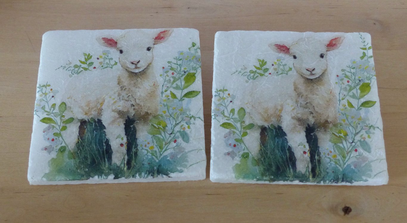 Marble 'Lamb' Coasters