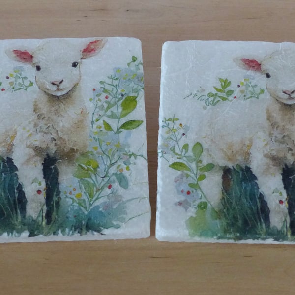 Marble 'Lamb' Coasters