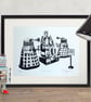 Doctor Who 'Cyber Shine' Hand Pulled Limited Edition Screen Print