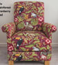 Rainforest Animals Fabric Adult Chair Armchair Red Nursery Monkeys Jungle - Image 2