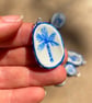 Handpainted Air Dry Clay Coconut Tree Pendant Charm