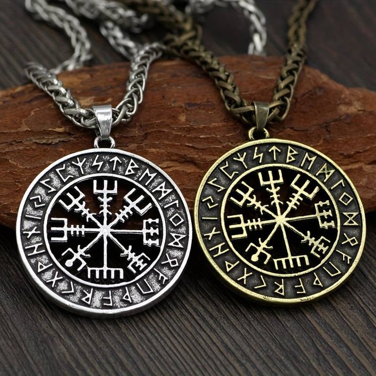 Vegvisir Odin Compass Necklace DnD Magical Item