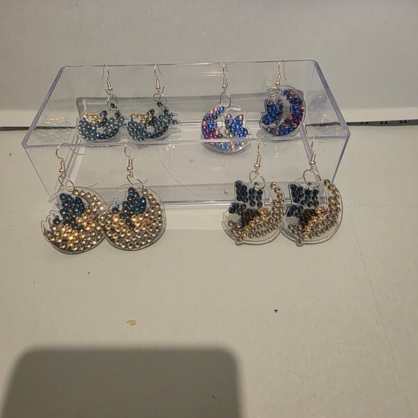 Diamond painted earrings