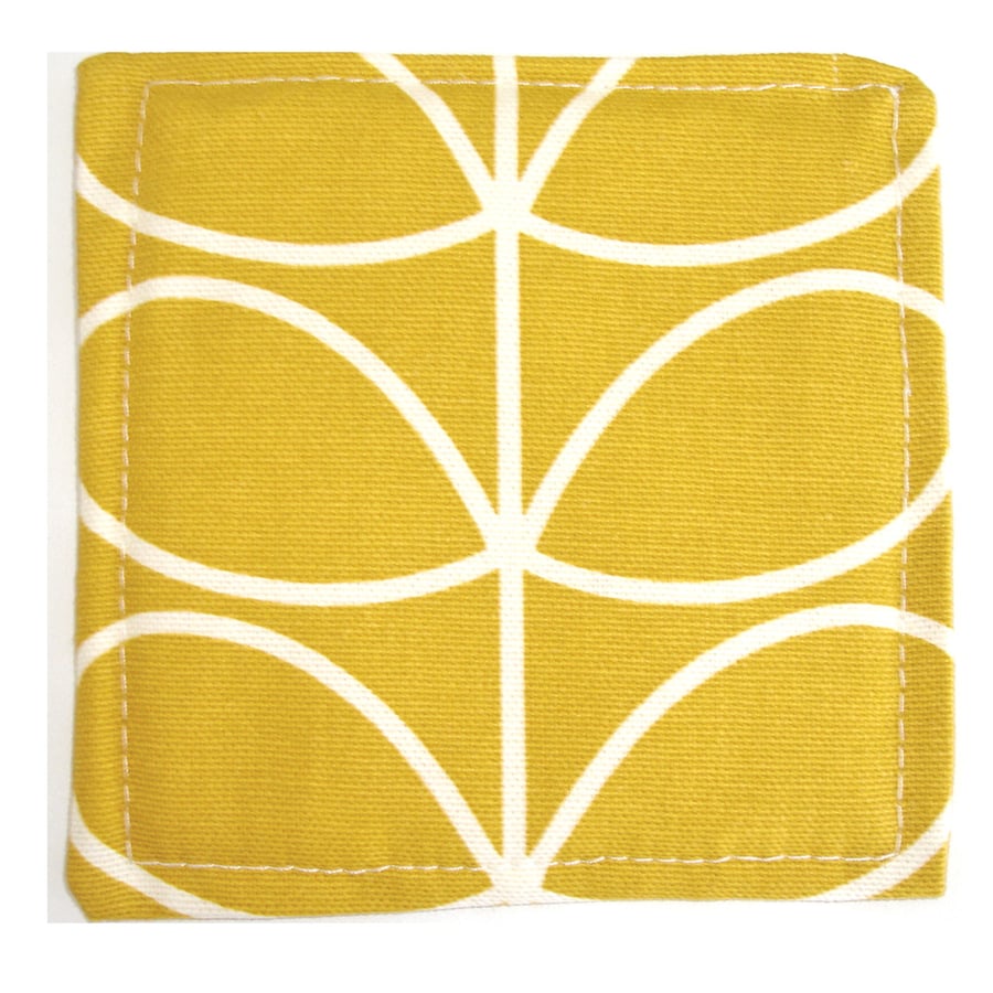 Yellow Ochre Coasters Pair of Mustard