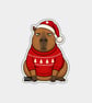 Unique Funny Christmas Gift Tags For Adults, 6pk - Grumpy Capybara Sitting