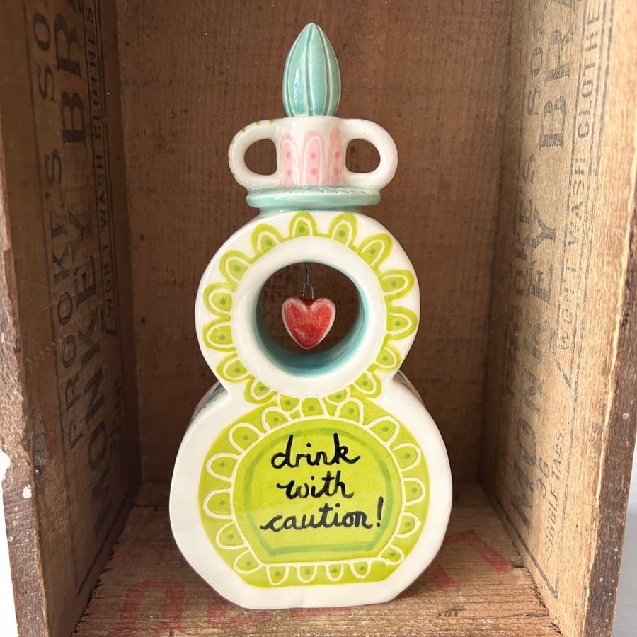 Love spell Ceramic potion bottle