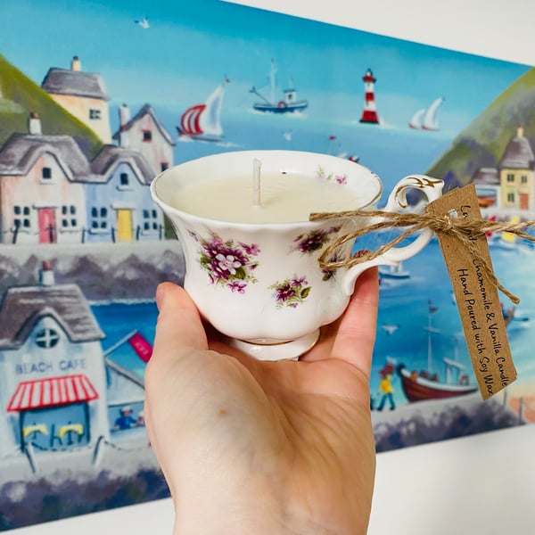 Lavender, Chamomile & Vanilla Tea Cup Candle