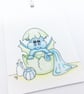 New Baby Boy Dragon Gift Tags - set of 4 tags - Image 5