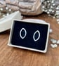 Silver Navette Stud Earrings - Image 4