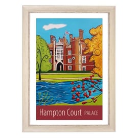 Hampton Court Palace travel poster print by Artist Susie West