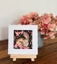 Original Serene Hare Rabbit Resting in Spring Flowers Watercolour Wall Art - Image 4