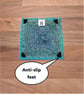 Large coaster with anti-slip feet - blue, green, and teal pattern - Image 4