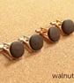 Handmade Wooden Cufflinks with Silver or Gold Fastenings - Image 4