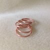 Textured Copper stacking ring set