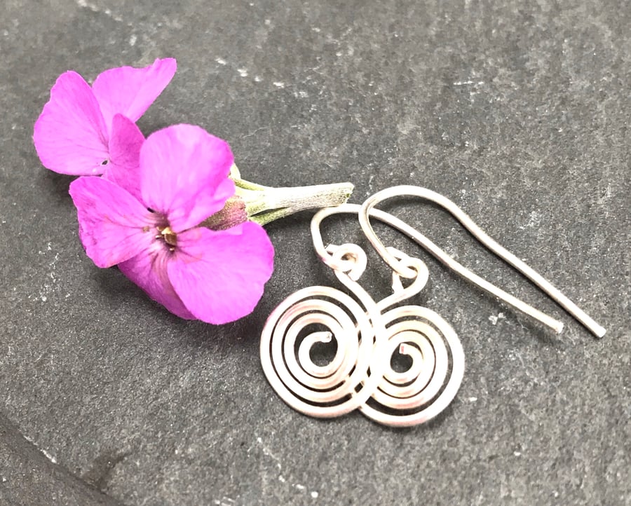 Sterling Silver Spiral Earrings