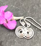 Sterling Silver Spiral Earrings - Image 1
