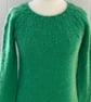 Hand knitted lightweight Wool Alpaca Mohair Silk jumper size M bust 38