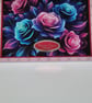 Cousin Birthday Card - Luxury Neon Rose Floral Birthday Card for Cousin - Image 6