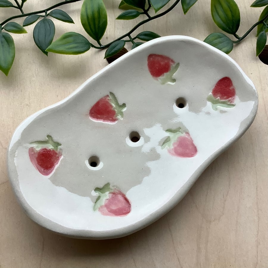 Strawberry soap dish