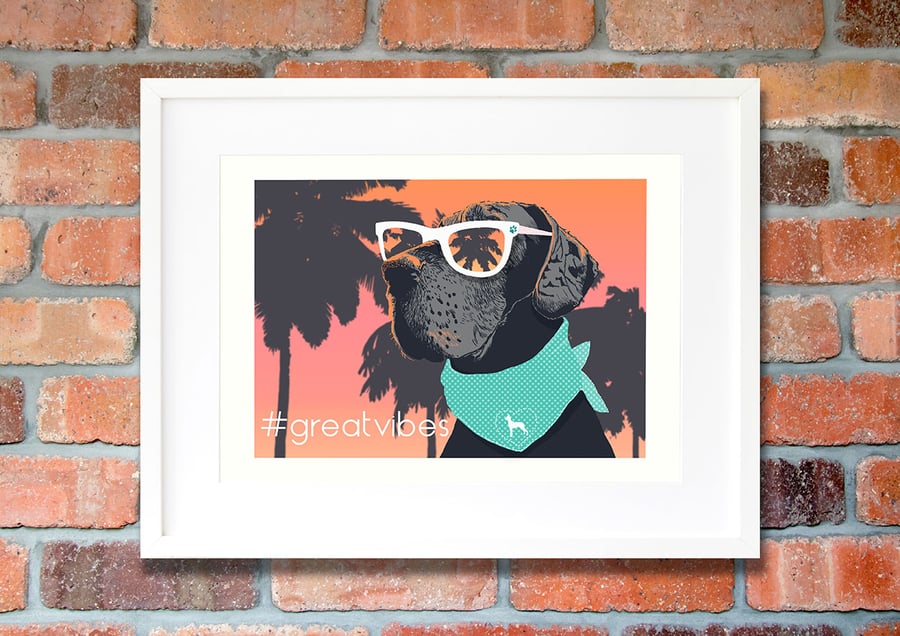 Great Dane dog gift - Great Dane print - Great Dane art by British dog artist