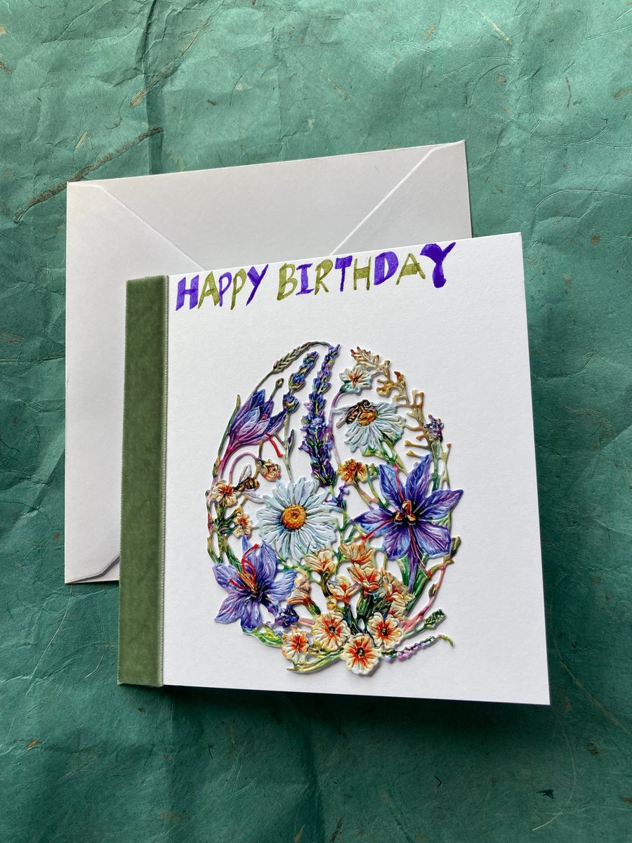 Pretty floral birthday card