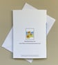 Yellow Daisy blank floral greeting card print from my own design - Image 3