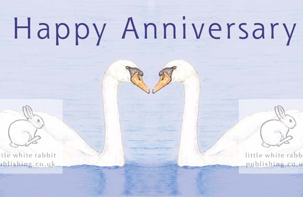 Swan -  Anniversary Card