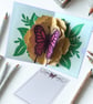 Handmade Pop up Butterfly on flower Card - Image 2