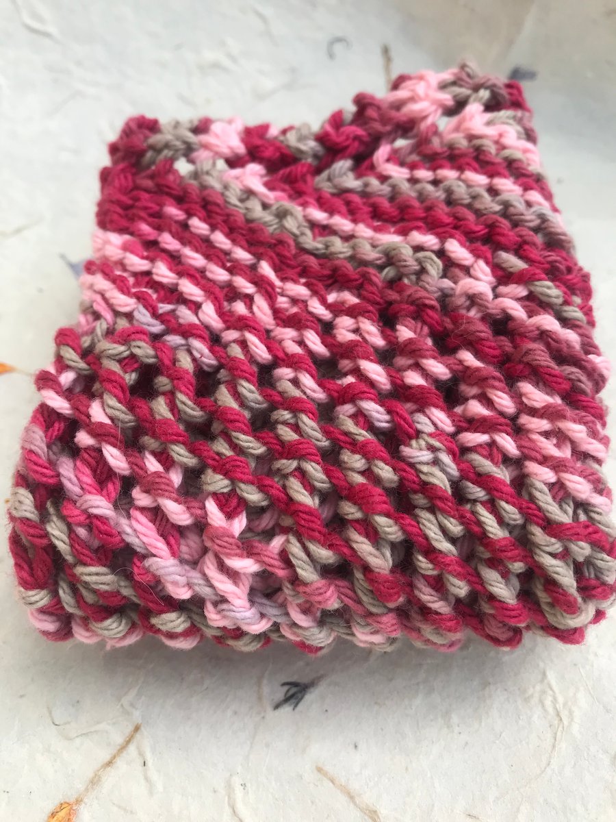Hand knitted wash cloth 