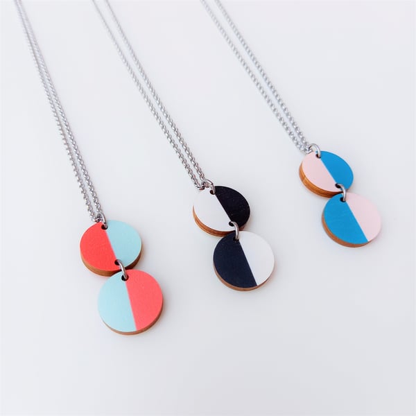 Modern Miami Wooden Necklace Sustainable Jewellery