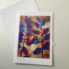 Greeting Card Botanical Illustration Which is Blank inside For Your Own Message 