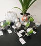 Pot Pals Handmade Snail Garden Ornament - Vintage Fork & Glass Marble Snail - Pl - Image 3