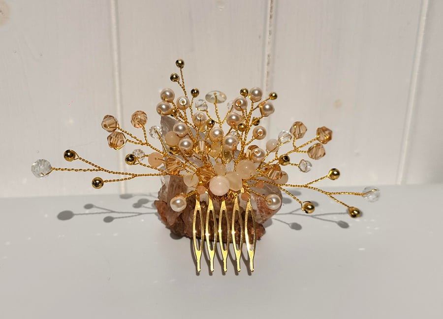 Golden hour occasion hair piece