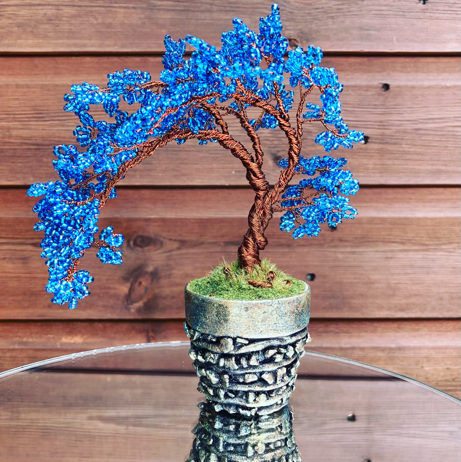 Wire tree art beaded tree - Folksy