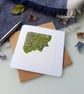 Hydrangea Greetings Card, Handmade Botanical Linocut Card - Image 4