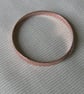 Hammered Copper Bangle Bracelet,  B62 - Image 3