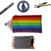 Quilted patchwork pencil case