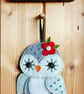 Hand Stitched Owl. Hanging Decorations. Felt Decorations. Owl Decoration. Owls. - Image 2