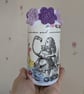Alice in Wonderland decoupaged glass decoration 