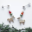 Welsh Lamb Sterling Silver Earrings, Sheep Earrings, Love Ewe Earrings