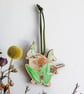 Wren and Snowdrops Wooden Hanging Decoration - Image 6