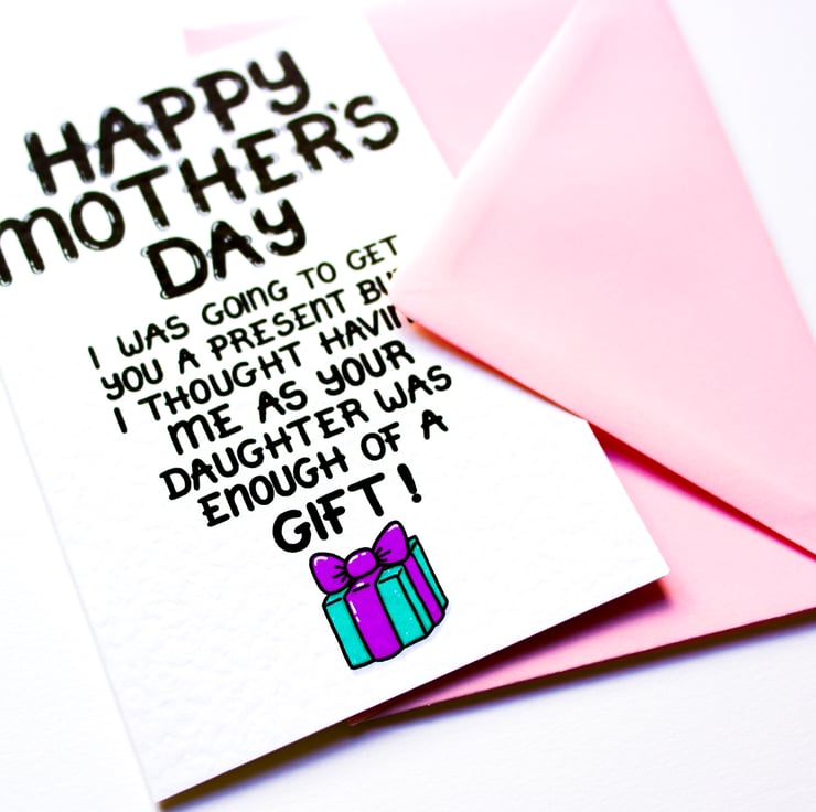 Funny, Joke Mother's Day Card For Mum, Mom, Mam... - Folksy
